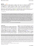 Cover page: Venetoclax combinations delay the time to deterioration of HRQoL in unfit patients with acute myeloid leukemia