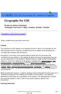 Cover page: Background: Geography for GIS