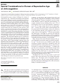 Cover page: Special Considerations for Women of Reproductive Age on Anticoagulation.