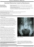 Cover page: Intestinal Obstruction Caused by Phytobezoars