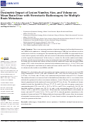 Cover page: Dosimetric Impact of Lesion Number, Size, and Volume on Mean Brain Dose with Stereotactic Radiosurgery for Multiple Brain Metastases