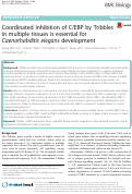 Cover page: Coordinated inhibition of C/EBP by Tribbles in multiple tissues is essential for Caenorhabditis elegans development