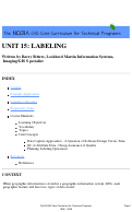 Cover page: Unit 15: Labeling