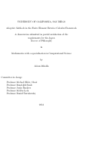 Cover page: Adaptive Methods in the Finite Element Exterior Calculus Framework /