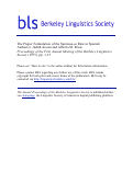 Cover page: The Proper Formulation of the Spurious-se Rule in Spanish