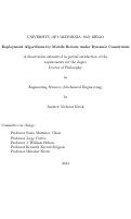 Cover page: Deployment algorithms for mobile robots under dynamic constraints