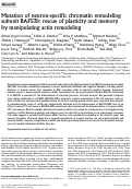 Cover page: Mutation of neuron-specific chromatin remodeling subunit BAF53b: rescue of plasticity and memory by manipulating actin remodeling