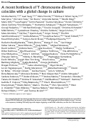 Cover page: A recent bottleneck of Y chromosome diversity coincides with a global change in culture