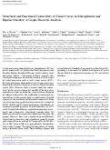 Cover page: Structural and Functional Connectivity of Visual Cortex in Schizophrenia and Bipolar Disorder: A Graph-Theoretic Analysis