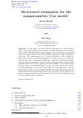Cover page: Structured estimation for the nonparametric Cox model