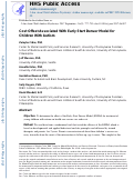 Cover page: Cost Offset Associated With Early Start Denver Model for Children With Autism