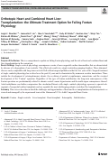 Cover page: Orthotopic Heart and Combined Heart Liver Transplantation: the Ultimate Treatment Option for Failing Fontan Physiology