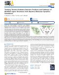 Cover page of Tracking Thermo-Oxidation Reaction Products and Pathways of Modified Lignin Structures from Reactive Molecular Dynamics Simulations