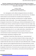 Cover page: Testimony submitted to the United States Senate Committee on the Judiciary “The Uniting American Families Act: Addressing Inequality in Federal Immigration Law”