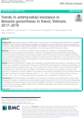 Cover page: Trends in antimicrobial resistance in Neisseria gonorrhoeae in Hanoi, Vietnam, 2017–2019