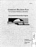 Cover page: Community Relations Plan