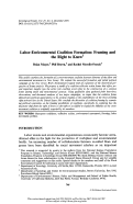Cover page: Labor‐Environmental Coalition Formation: Framing and the Right to Know1