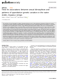 Cover page: Tests for associations between sexual dimorphism and patterns of quantitative genetic variation in the water strider, Aquarius remigis.