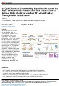 Cover page: In-Cell Chemical Crosslinking Identifies Hotspots for SQSTM-1/p62-IκBα Interaction That Underscore a Critical Role of p62 in Limiting NF-κB Activation Through IκBα Stabilization