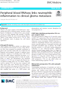 Cover page: Peripheral blood RNAseq links neutrophilic inflammation to clinical glioma metastasis