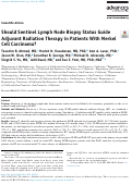 Cover page: Should Sentinel Lymph Node Biopsy Status Guide Adjuvant Radiation Therapy in Patients With Merkel Cell Carcinoma?