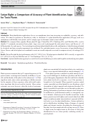 Cover page: Swipe Right: a Comparison of Accuracy of Plant Identification Apps for Toxic Plants