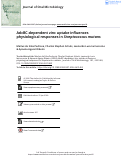 Cover page of AdcBC-dependent zinc uptake influences physiological responses in Streptococcus mutans