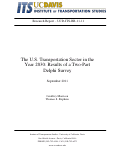 Cover page: The U.S. Transportation Sector in the Year 2030: Results of a Two-Part Delphi Survey