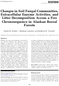 Cover page: Changes in Soil Fungal Communities, Extracellular Enzyme Activities, and Litter Decomposition Across a Fire Chronosequence in Alaskan Boreal Forests