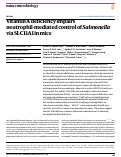 Cover page: Vitamin A deficiency impairs neutrophil-mediated control of Salmonella via SLC11A1 in mice