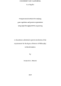 Cover page: Computational methods for studying gene regulation and genome organization using high-throughput DNA sequencing