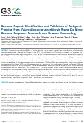 Cover page: Genome Report: Identification and Validation of Antigenic Proteins from <i>Pajaroellobacter abortibovis</i> Using <i>De Novo</i> Genome Sequence Assembly and Reverse Vaccinology.