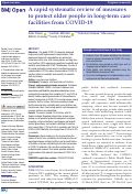 Cover page: A rapid systematic review of measures to protect older people in long-term care facilities from COVID-19
