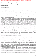 Cover page: Waste Growth Challenges Local Democracy. The Politics of Waste between Europe and the Mediterranean: a Focus on Italy