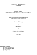 Cover page: Molecular Longing: Adopted Koreans and the Navigation of Absence Through DNA