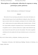 Cover page: Description of earthquake aftershock sequences using prototype point patterns