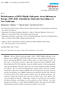 Cover page: Phylodynamics of H5N1 Highly Pathogenic Avian Influenza in Europe, 2005–2010: Potential for Molecular Surveillance of New Outbreaks