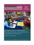 Cover page: Strengthening the math-related teaching practices of the early care and education workforce: Insights from experts