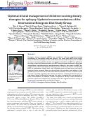 Cover page: Optimal clinical management of children receiving dietary therapies for epilepsy: Updated recommendations of the International Ketogenic Diet Study Group