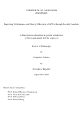 Cover page: Improving Performance and Energy Efficiency of GPUs through Locality Analysis