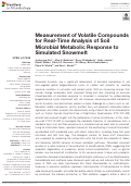 Cover page: Measurement of Volatile Compounds for Real-Time Analysis of Soil Microbial Metabolic Response to Simulated Snowmelt