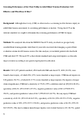 Cover page: Screening performance of the chest X-ray in adult blunt trauma evaluation: Is it effective and what does it miss?