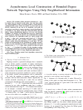 Cover page: Asynchronous Local Construction of Bounded-Degree Network Topologies Using Only Neighborhood Information