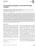 Cover page: Conformational Dynamics of the HIV-Vif Protein Complex