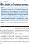 Cover page: Aging and Visual Counting