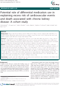 Cover page: Potential role of differential medication use in explaining excess risk of cardiovascular events and death associated with chronic kidney disease: a cohort study