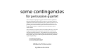 Cover page: some contingencies