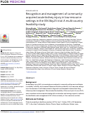 Cover page: Recognition and management of community-acquired acute kidney injury in low-resource settings in the ISN 0by25 trial: A multi-country feasibility study