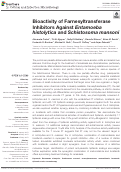 Cover page: Bioactivity of Farnesyltransferase Inhibitors Against Entamoeba histolytica and Schistosoma mansoni.