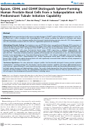 Cover page: Epcam, CD44, and CD49f Distinguish Sphere-Forming Human Prostate Basal Cells from a Subpopulation with Predominant Tubule Initiation Capability